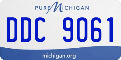 MI license plate DDC9061