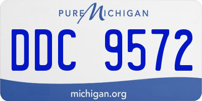 MI license plate DDC9572