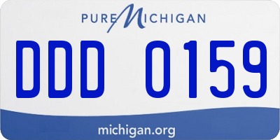 MI license plate DDD0159
