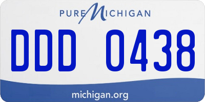 MI license plate DDD0438