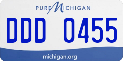 MI license plate DDD0455