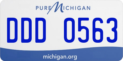 MI license plate DDD0563