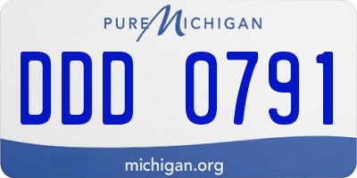 MI license plate DDD0791