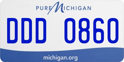 MI license plate DDD0860