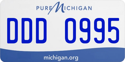 MI license plate DDD0995