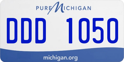 MI license plate DDD1050