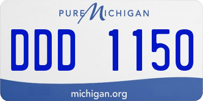 MI license plate DDD1150