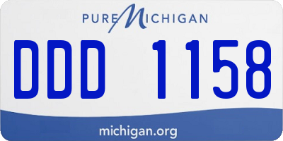 MI license plate DDD1158