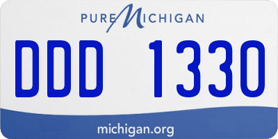 MI license plate DDD1330