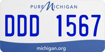 MI license plate DDD1567