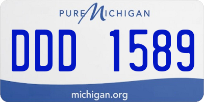 MI license plate DDD1589