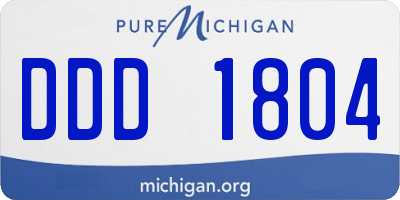MI license plate DDD1804