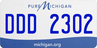 MI license plate DDD2302