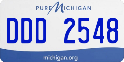 MI license plate DDD2548