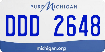 MI license plate DDD2648