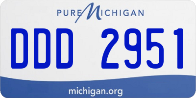 MI license plate DDD2951