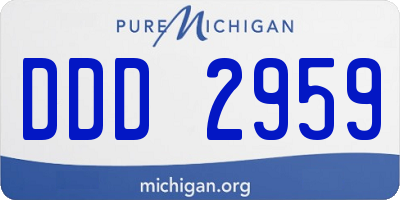 MI license plate DDD2959