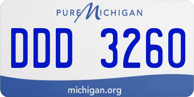 MI license plate DDD3260