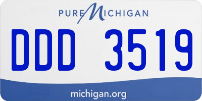 MI license plate DDD3519
