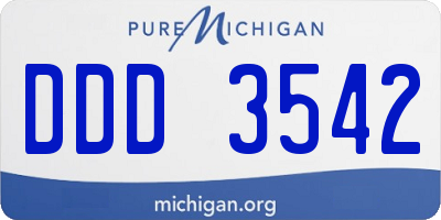 MI license plate DDD3542