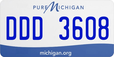 MI license plate DDD3608