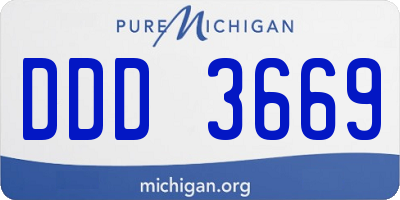 MI license plate DDD3669