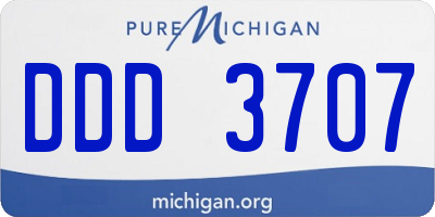 MI license plate DDD3707