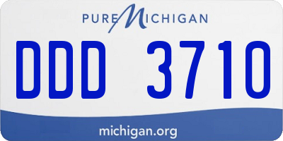 MI license plate DDD3710
