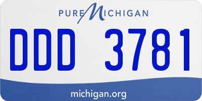 MI license plate DDD3781