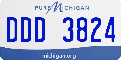 MI license plate DDD3824