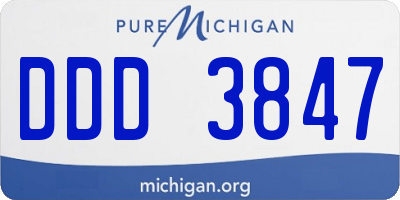 MI license plate DDD3847