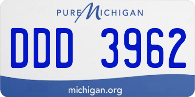 MI license plate DDD3962