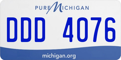 MI license plate DDD4076
