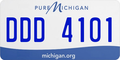 MI license plate DDD4101