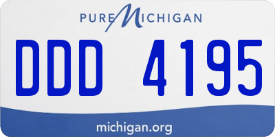 MI license plate DDD4195