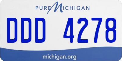 MI license plate DDD4278