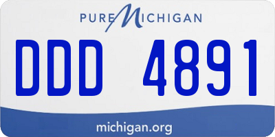 MI license plate DDD4891