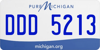 MI license plate DDD5213