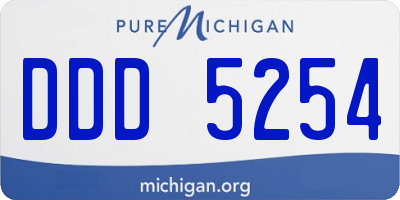 MI license plate DDD5254