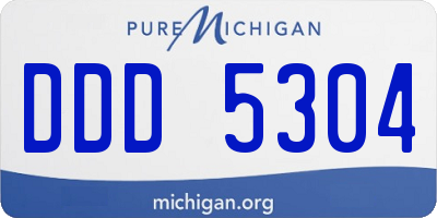 MI license plate DDD5304