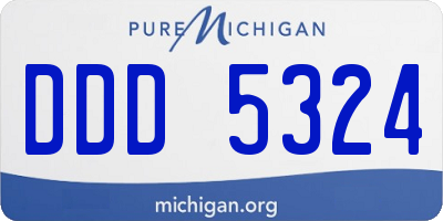 MI license plate DDD5324