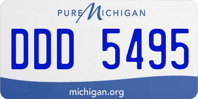MI license plate DDD5495