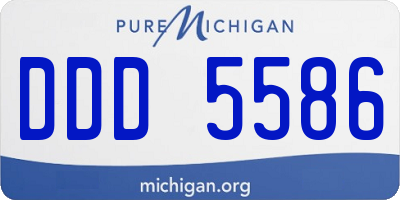 MI license plate DDD5586
