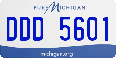 MI license plate DDD5601