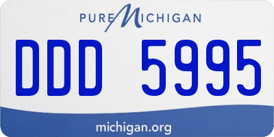 MI license plate DDD5995
