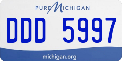 MI license plate DDD5997