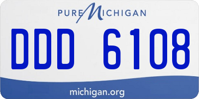 MI license plate DDD6108