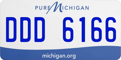MI license plate DDD6166