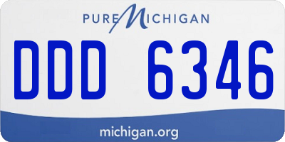MI license plate DDD6346