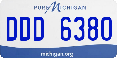 MI license plate DDD6380
